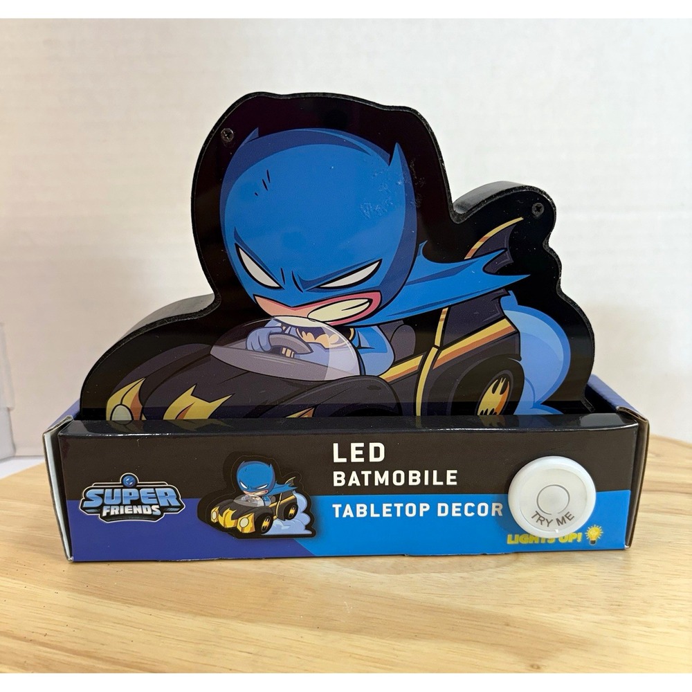 Open Road Brands DC Super Friends Batman LED Batmobile Battery Night Light